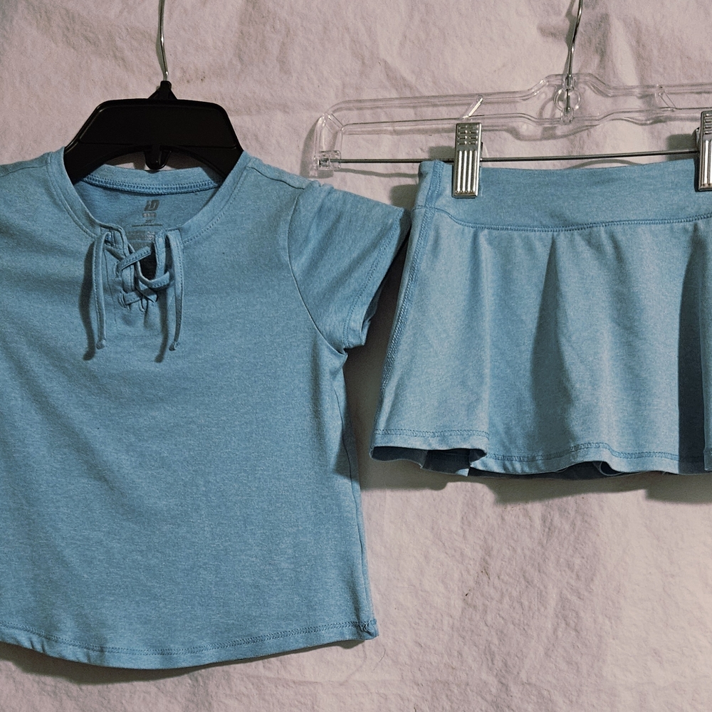 Ideology Light Blue Kids Tee and Skirt Set